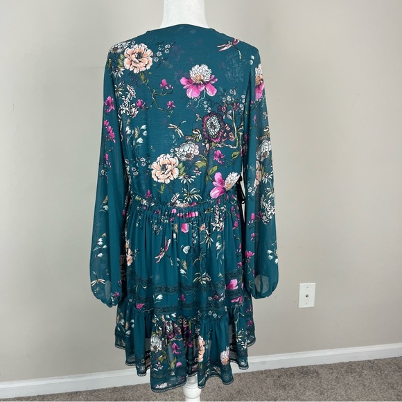 FREE PEOPLE CHERRY BLOSSOM MINI DRESS WITH SLEEVES SIZE XS - Picture 12 of 16